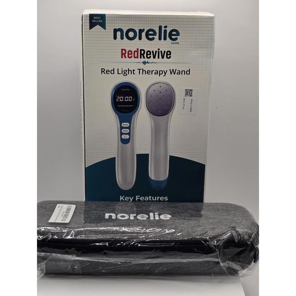 Norelie RedRevive Red Light Laser Therapy Wand - New In Box Includes Travel Case